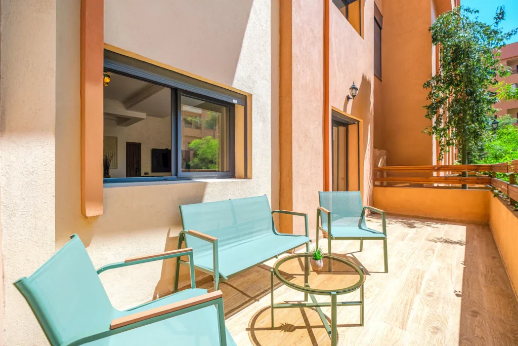 Grand Duplex 4 Chambres Piscine Parking Menara – Appartements à louer à Marrakech