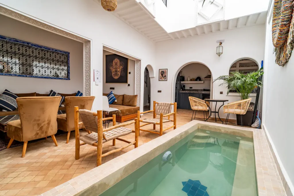 Riad Kasbah Secrète avec piscine intérieure. – Riads à louer à Marrakech